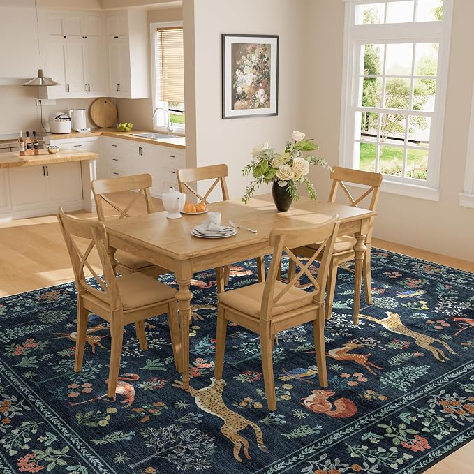 DUKINO 6x9 Rug, Washable Animal Living Room Rug - Image 6