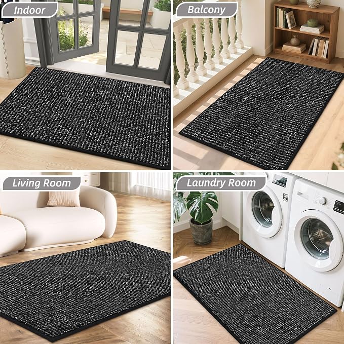 BEQHAUSE Dirt Trapper Door Mat 24" x 36", Non-Slip Washable Doormats Entrance - Image 8
