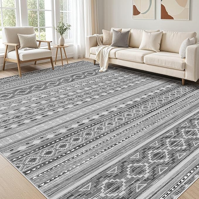 cotiled 9x12 Area Rugs Living Room Rug: Washable Boho Rugs by COTILED