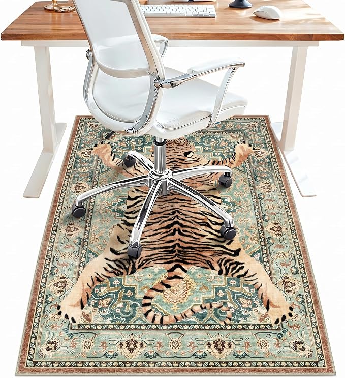 48"x60" Office Chair Mat for Hardwood Tile Floor, Under Desk Carpet Protector by BESBLEE