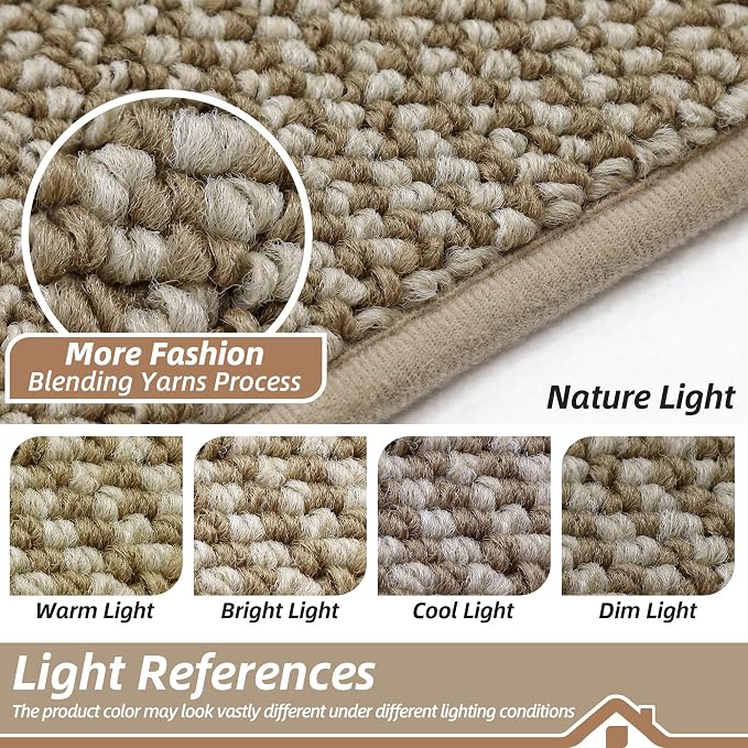 BEQHAUSE Dirt Trapper Door Mat 24" x 36" Half Circle Non-Slip Washable Doormats - Image 8