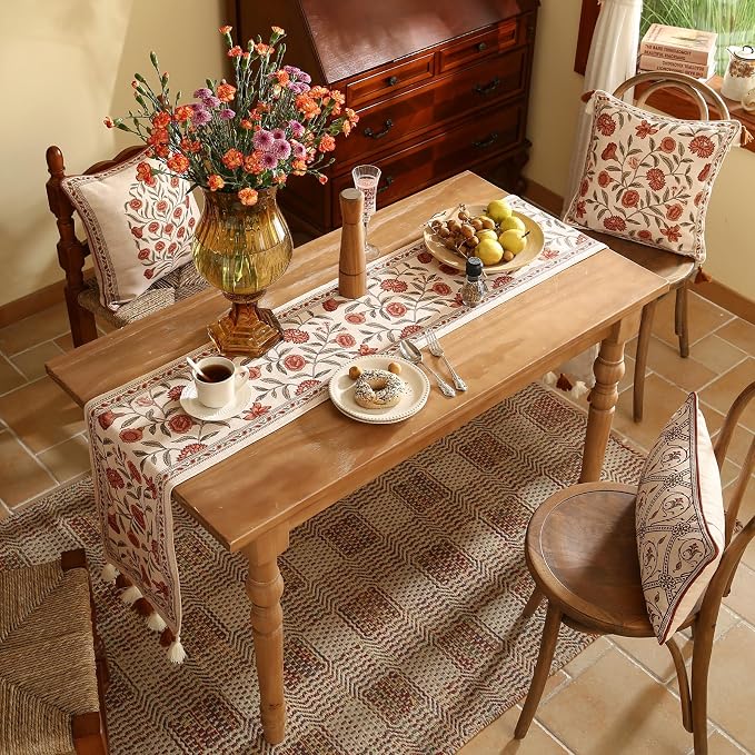 Designer French Linen Table Runner, Kitchen Decor, Dining Table, Thanksgiving - Image 9