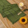 Keketoarrange Boho Macrame Table Runner 12x36 Inch | Woven Burlap Rustic Runner by KEKETOARRANGE