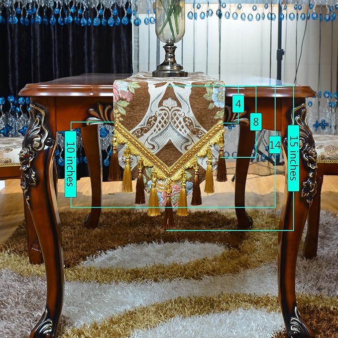 Extra Luxury Velvet Coffee Table Runner 120 Inches Long - Image 2