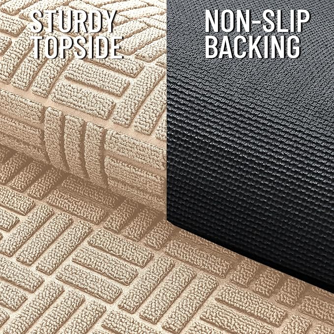 OLANLY Front Door Mat Outside Entrance 71x47, Heavy Duty Sturdy Natural Rubber - Image 4