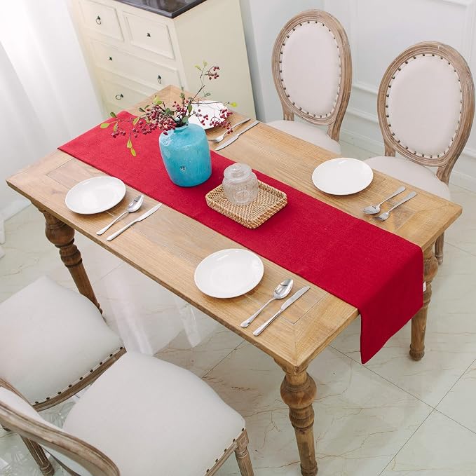 Soft Caddice Faux Linen Table Runner 2 Side - Image 7