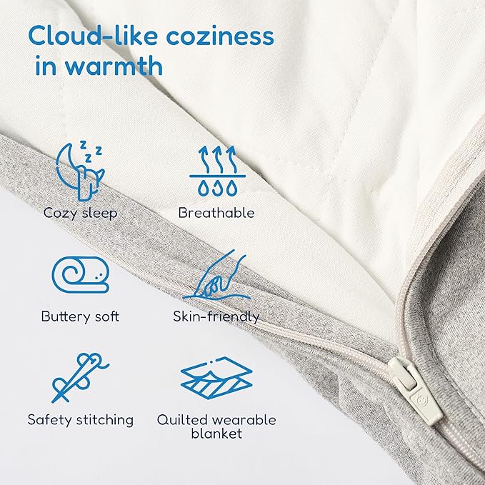 TotAha Toddler Quilted Sleep Sack 1.0 TOG for 2T-3T-4T, Soft Warm Wearable Blanket Baby Sleep Bag with 2-Way Safe Zippers,Premium Winter Extra Large Sleeping Sacks