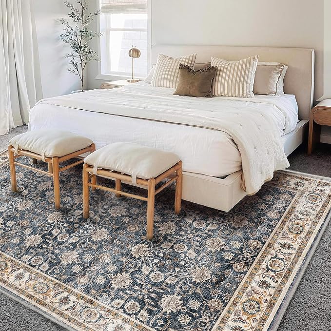 CHAMPLANT Area Rug 5'x7' Washable Rug Vintage Traditional Floor Cover Thin - Image 3