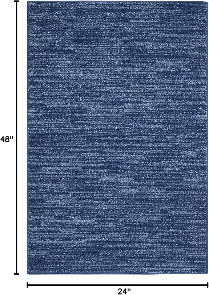 Nourison Home Nourison Essentials Navy Blue 2' x 4' Area Rug - Image 2