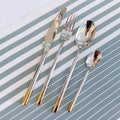 Silverware Set Service for 16, IKXO 64-Piece Modern Stainless Steel Flatware by IKXOLifeswhispersweresonate