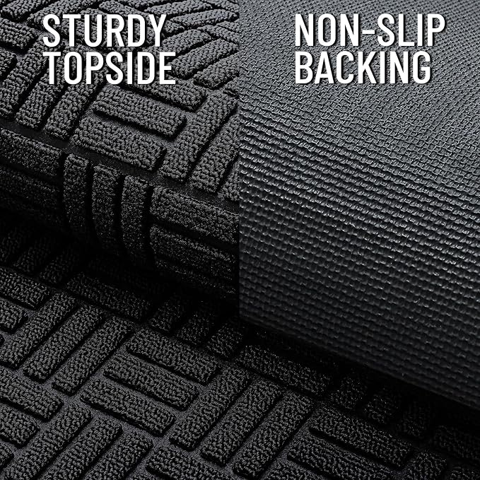OLANLY Front Door Mat Outside Entrance 59x23, Heavy Duty Sturdy Natural Rubber - Image 4