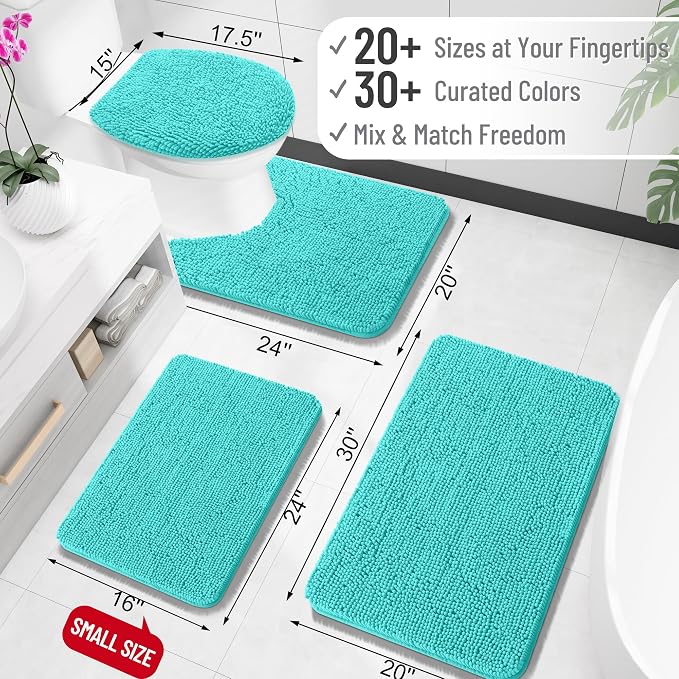 OLANLY Large Bathroom Rugs 40x24, Extra Soft Absorbent Chenille Bath Rugs - Image 2