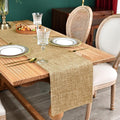 NEWISHER Reversible Double Layer Table Runner Faux Linen Fabric, 13x60inch | by Newisher