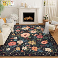 DUKINO 9x12 Area Rug, Floral Rugs by DUKINO