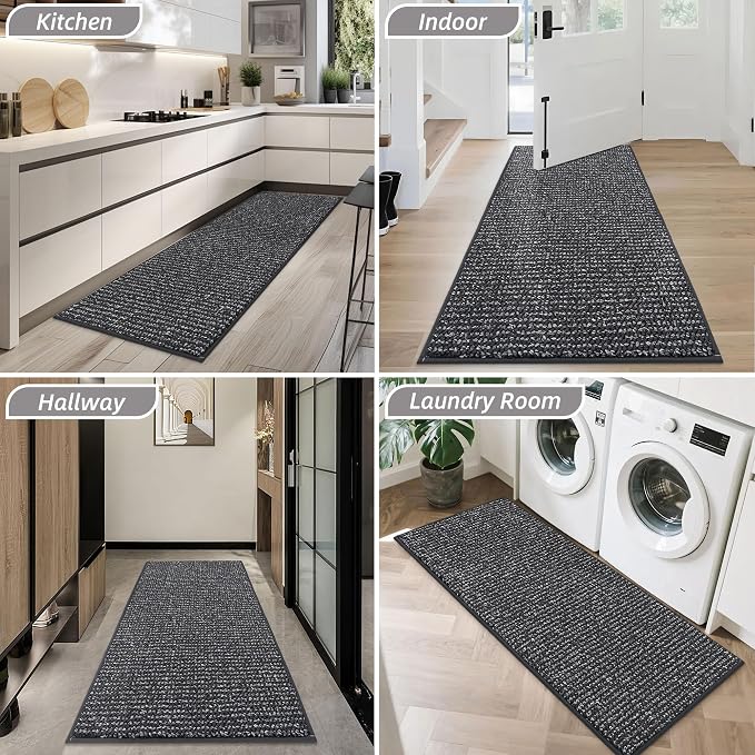 BEQHAUSE Dirt Trapper Door Mat 24" x 60", Non-Slip Washable Doormats Entrance - Image 8