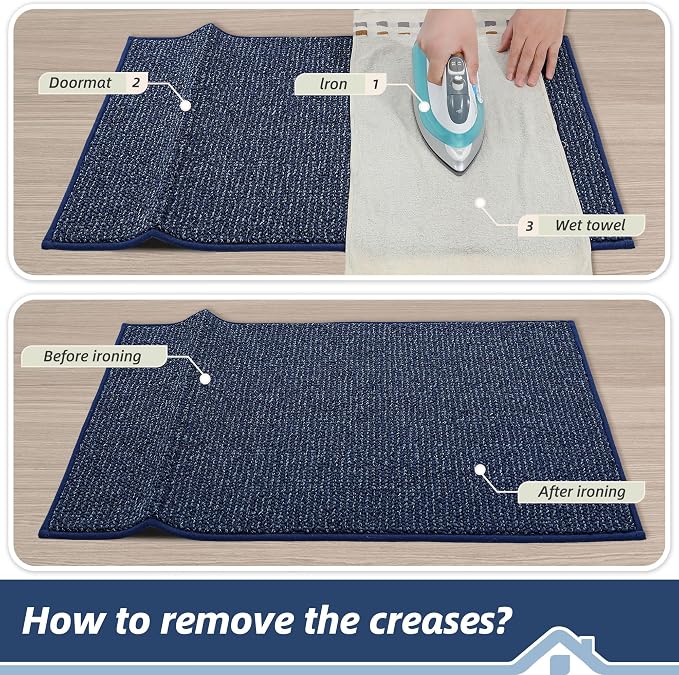 BEQHAUSE Dirt Trapper Door Mat 20" x 32", Non-Slip Washable Doormats Entrance - Image 9