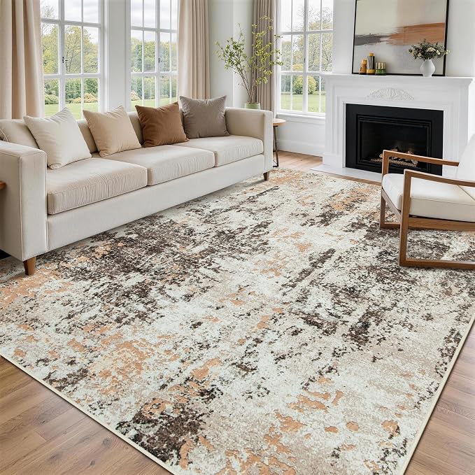8x10 Area Rugs for Living Room Rug Washable: Abstract Large Rug for Dining Room - Image 9