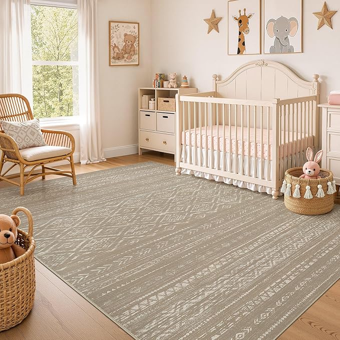 Nakagishi Area Rug Living Room Rugs: 10x14 Large Soft Machine Washable Boho - Image 7