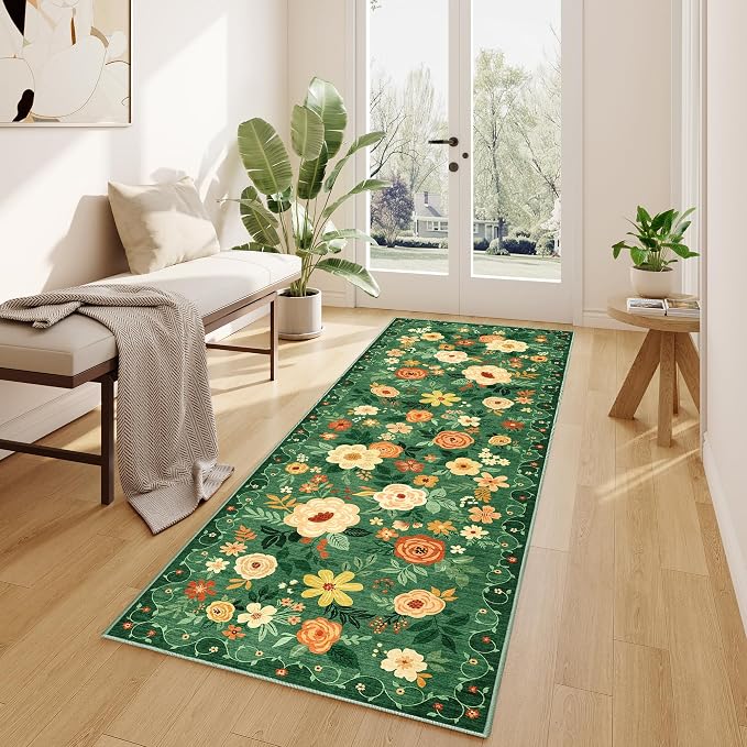 DUKINO Runner Rug, 2x10 Kitchen Hallway Carpet, Washable - Image 2