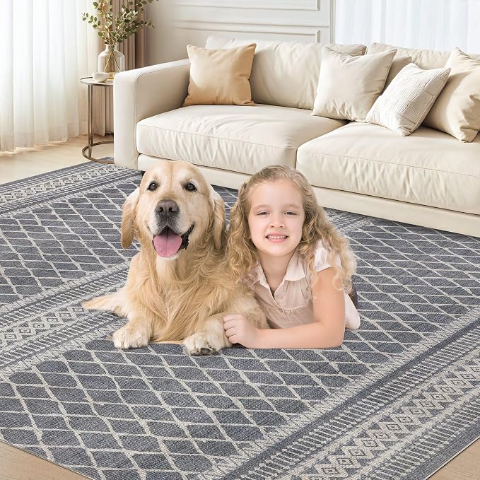 cotiled 10x14 Area Rugs Living Room Rug: Washable Boho Rugs - Image 8