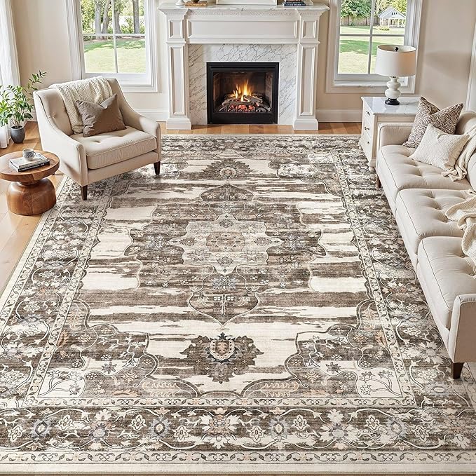 Washable 10x12 Area Rug for Living Room by JessibouAreaRug