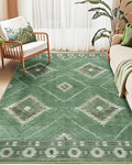 BESTSWEETIE Area Rug 6x9 Rug Machine Washable Rug Non-Slip Low Pile Print by BESTSWEETIE