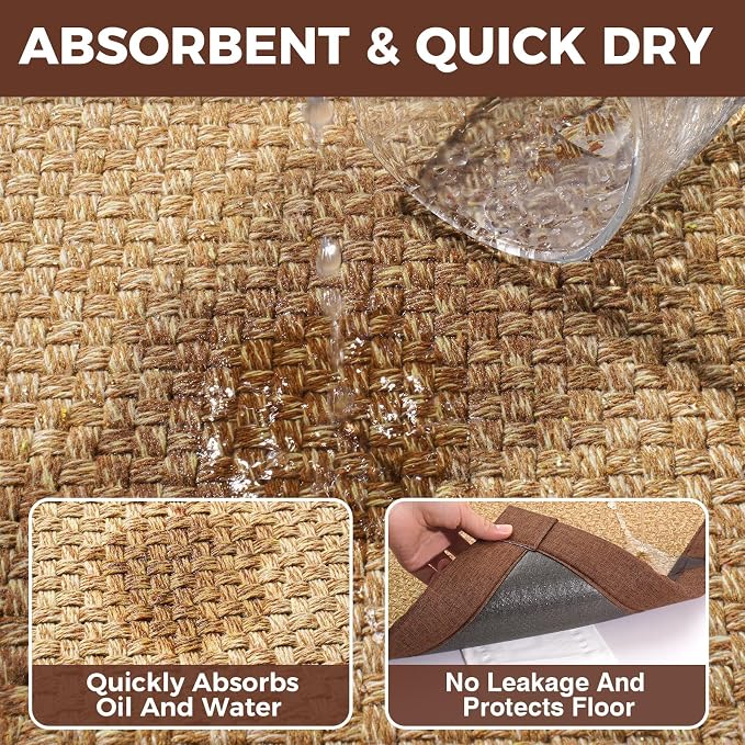 YDKGL Anti Fatigue Kitchen Rugs Mat Non Slip Washable, 0.4" Thick Soft - Image 6