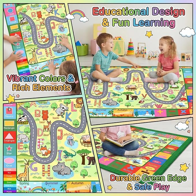 Alphabet ABC Rugs for Playroom Classroom 6x8 Feet, Educational Kids Area Rug - Image 4