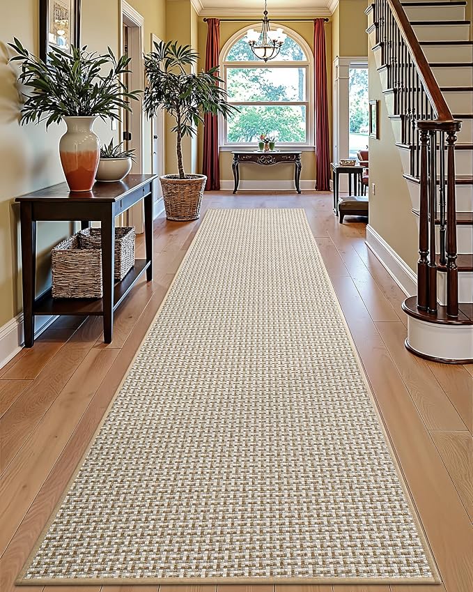 DEXI Hallway Runner Rug 2'4"x10', Non Slip Rubber Backed Runners Carpet by DEXI