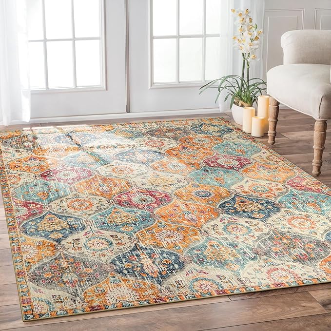 Lahome Moroccan 6x9 Rugs for Living Room, Soft Washable 6x9 Area Rug for Bedroom by Lahome