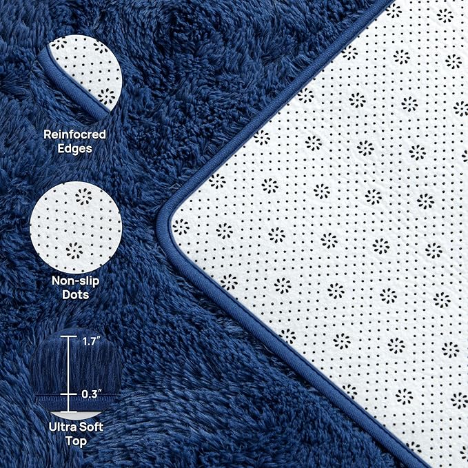 Deerhoo Large Shag Area Rugs 8 x 10, Plush Fuzzy Rugs - Image 4