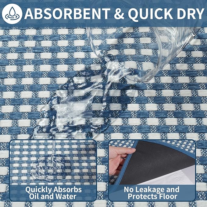 YDKGL Long Kitchen Runner Rugs Kitchen Mat Non Slip Washable, Super Absorbent - Image 4