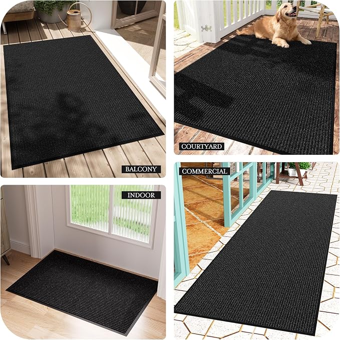 Front Door Mat 35"x23", Heavy Duty Low Profile Door Mat Indoor Entrance - Image 8