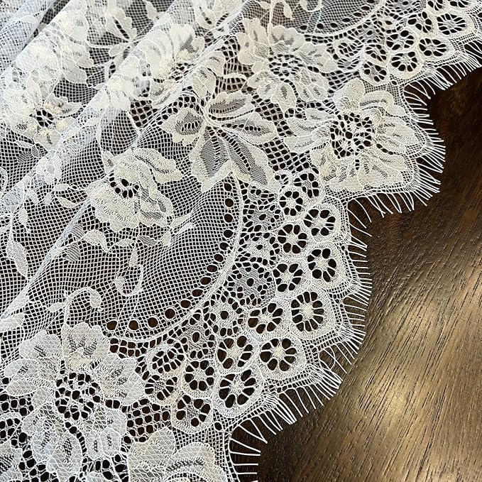 10 Pcs White Lace Table Runner 30 x 120 Inch Vintage Rustic Table Runner - Image 8