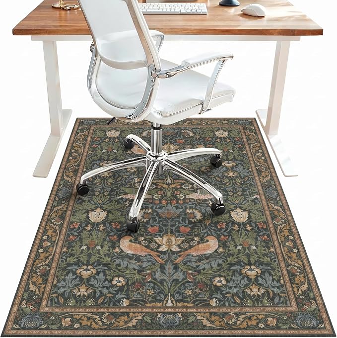 48"x60" Office Chair Mat for Hardwood Tile Floor, Under Desk Carpet Protector by BESBLEE