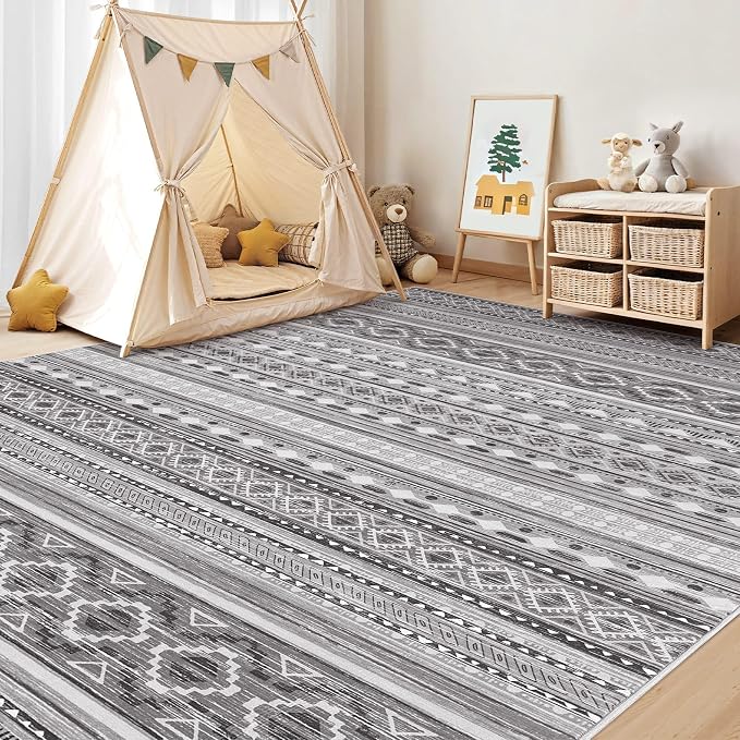 cotiled 9x12 Area Rugs Living Room Rug: Washable Boho Rugs - Image 8
