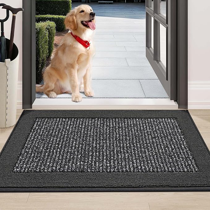 BEQHAUSE Indoor Door Mat 24" x 36", Dirt Trapper Door Mats Non-Slip Entryway by BEQHAUSE