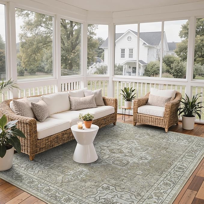 GENIMO Outdoor & Indoor Area Rug 9'x12', Waterproof, Non-Shedding, Easy Cleaning - Image 3