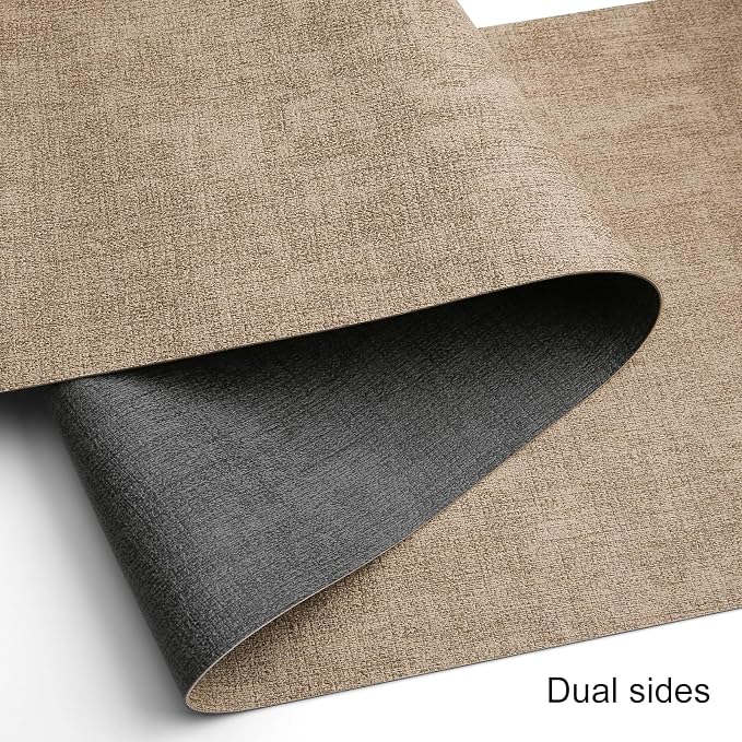 Table Runners 94 Inch Long, Dual-Sided Faux Leather Table Runner | Waterproof - Image 2