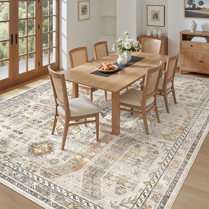 befbee 9x12 Area Rug, Ultra-Thin Washable Rugs - Image 9