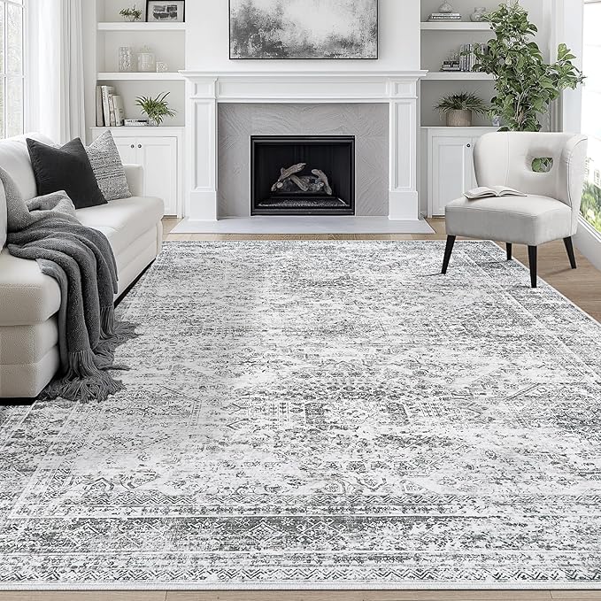 8x10 Area Rugs for Living Room Rug Washable: Abstract Large Rug for Dining Room by Aelenmu