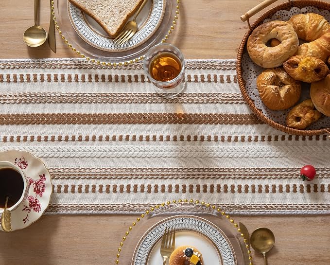 Caflife Boho Table Runner 108 Inchs Long, Dining Room Home Decor - Image 3