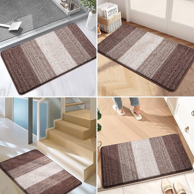 Kitinjoy Indoor Outdoor Door Mat, 40x32 Non-Slip Absorbent Dirt Trapper - Image 6