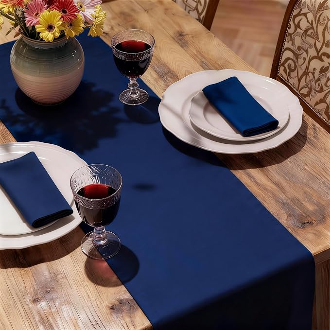 MEANMOY Navy Blue Table Runner 36 Inches Long Waterproof Table Runners | - Image 6