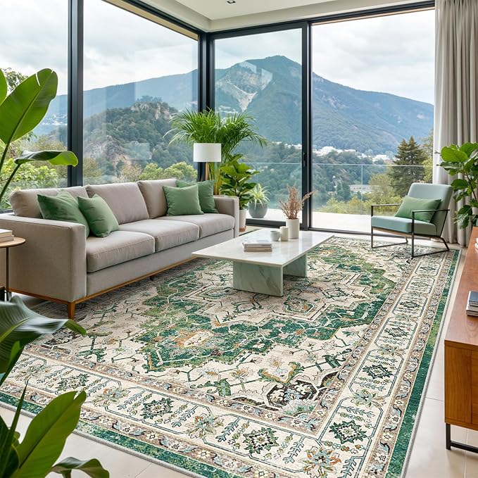 zesthome 8x10 Area Rugs, Stain Resistant Washable Rug, Ultra-Thin Rugs by Zesthome