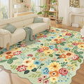 DUKINO 8x10 Area Rug, Floral Washable Rugs by DUKINO
