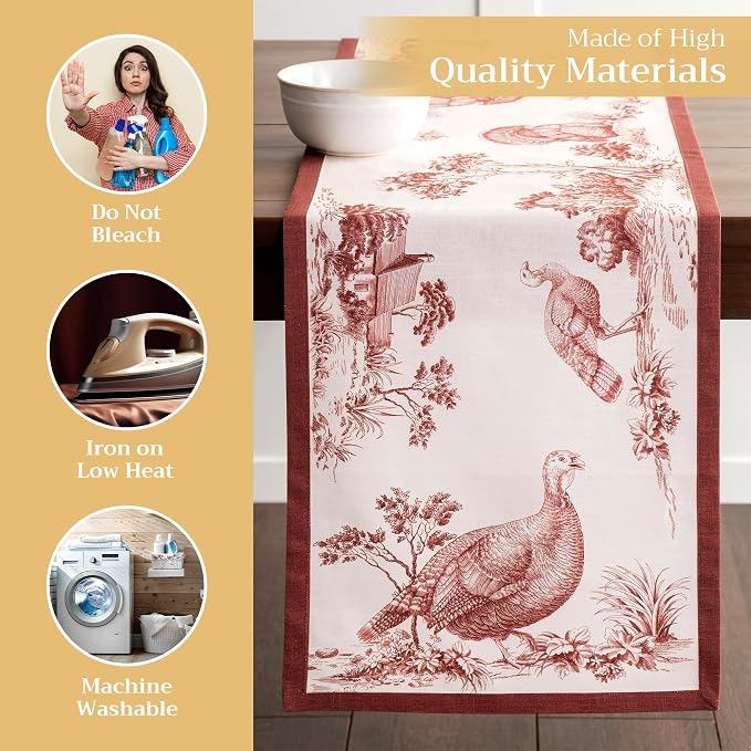 Maison d' Hermine Table Runner 100% Cotton 14.50" x 36" | Table Runners 36 - Image 3