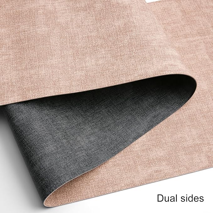 Table Runners 55 Inch Long, Dual-Sided Faux Leather Table Runner | Waterproof - Image 2