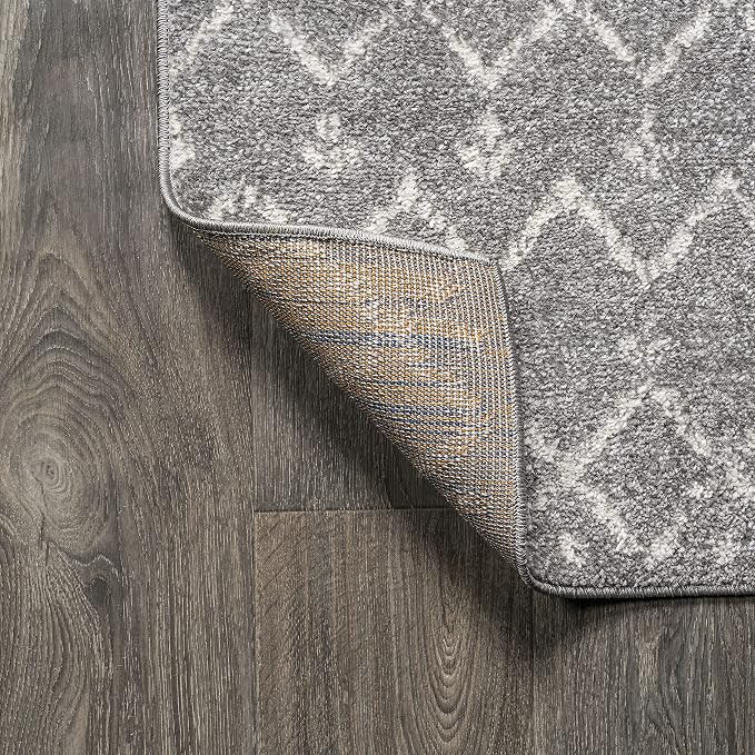 JONATHAN Y Boho Vintage Diamond Gray/Ivory Runner Rug 2X20 ft, Moroccan Hype - Image 5
