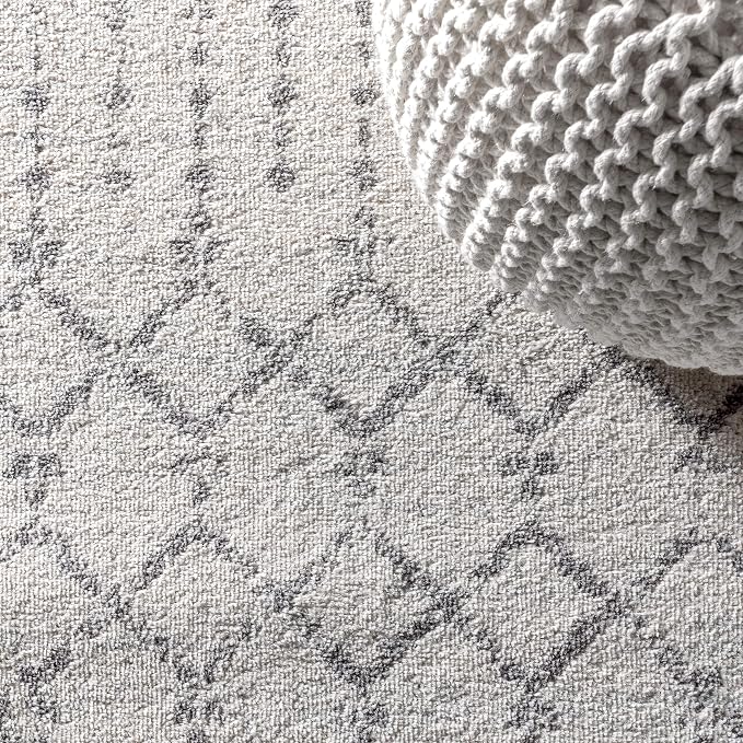 JONATHAN Y Boho Vintage Diamond Cream/Gray Runner Rug 2X10 ft, Moroccan Hype - Image 3